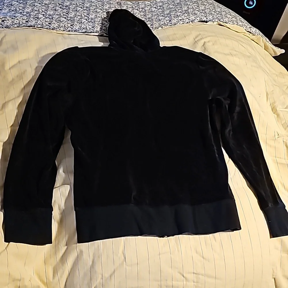 Calvin Klein Black Velour Jacket Size XL - Picture 9 of 12